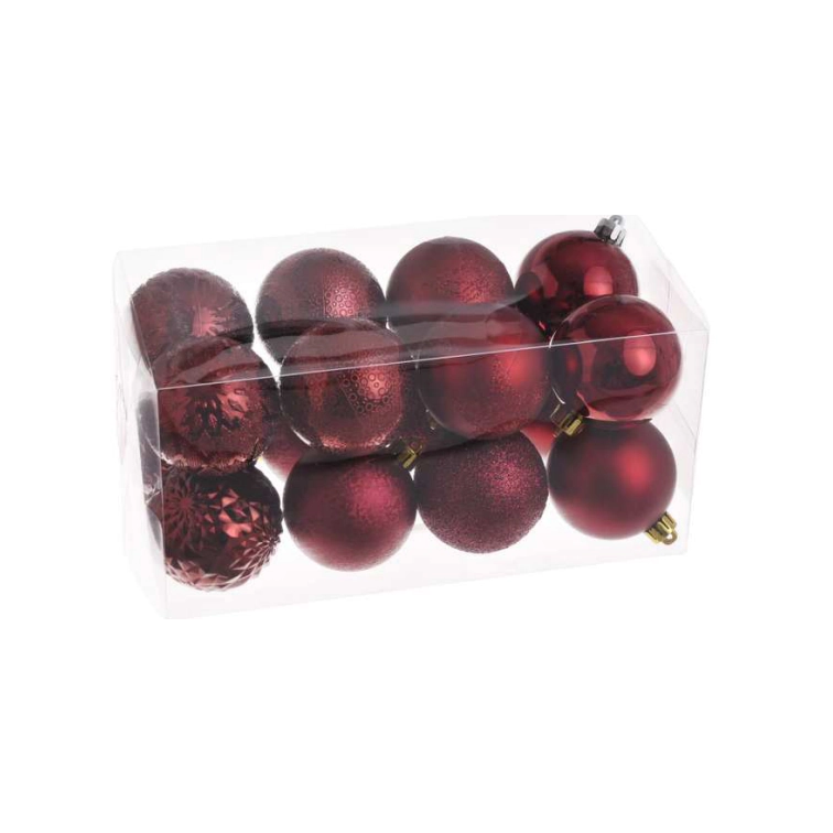 Ziemassvētku bumbuļi 6cm 16gab 158CAN6-16