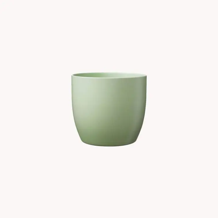 Ceramic flower pot Basel light green, matte, p27cm, 59900