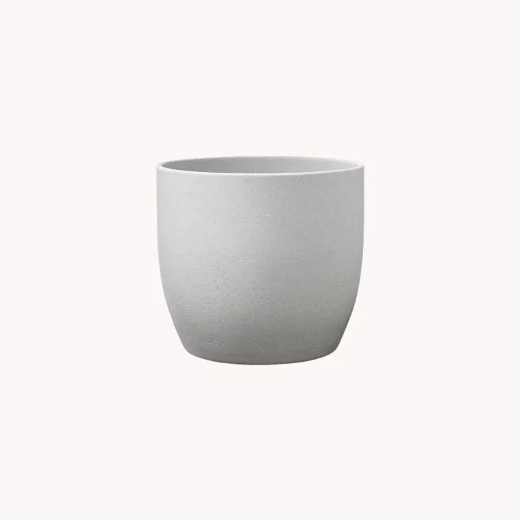Ceramic flower pot Basel 16cm light gray, 61973