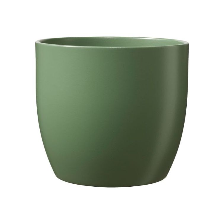 Ceramic flower pot Basel green, matte, 65595 main product photo