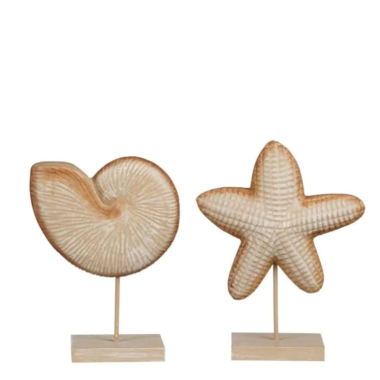 Decor - shell , wooden, 1150333