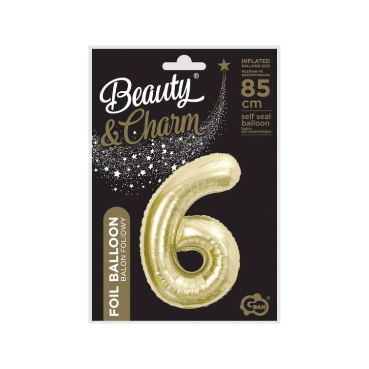 Фольгированный шар номер «6», CH-B8H6
