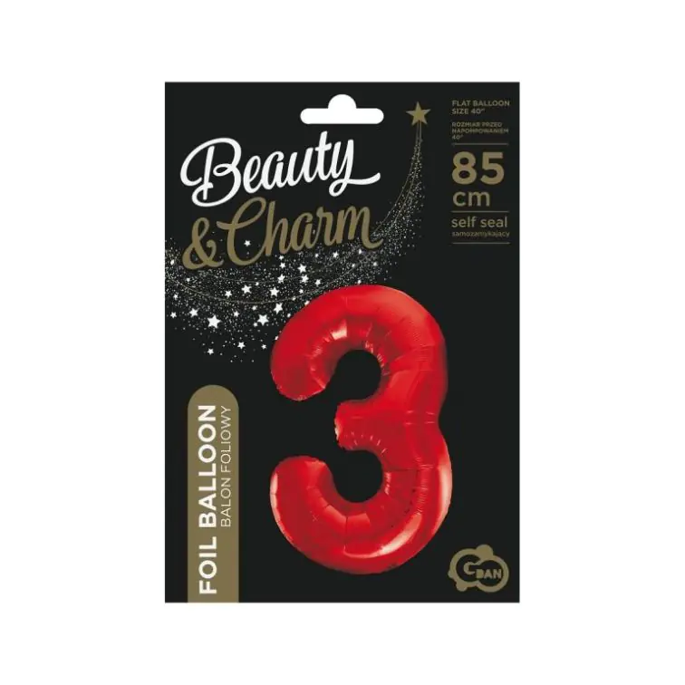 Folijas balons Cipars "3", BC-HCW3