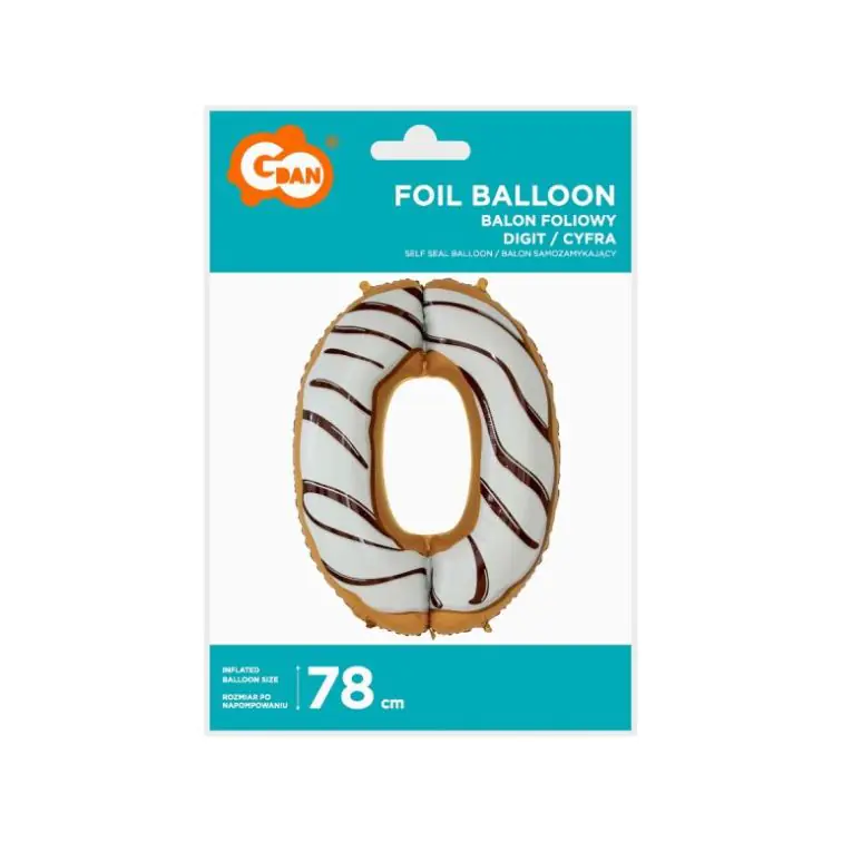Folijas balons Cipars "0", Bc-HCS0