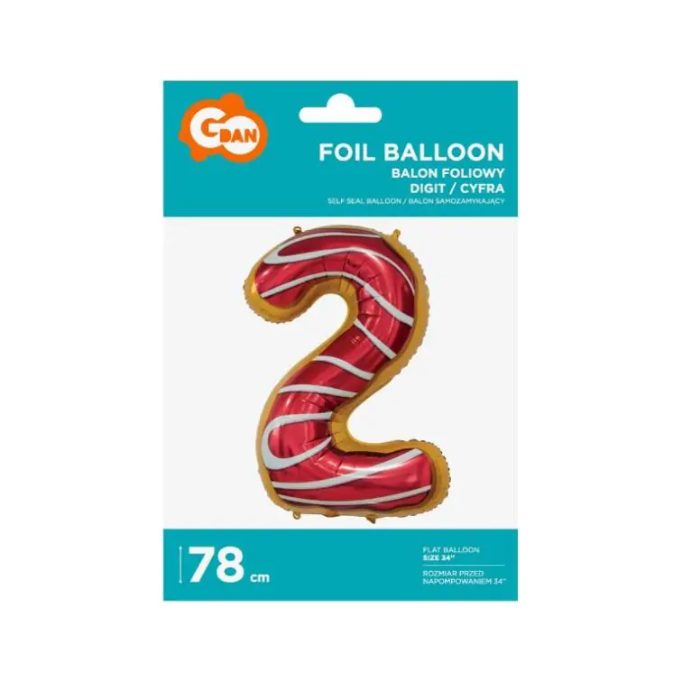 Foil Balloon Number "2", BC-HCS2