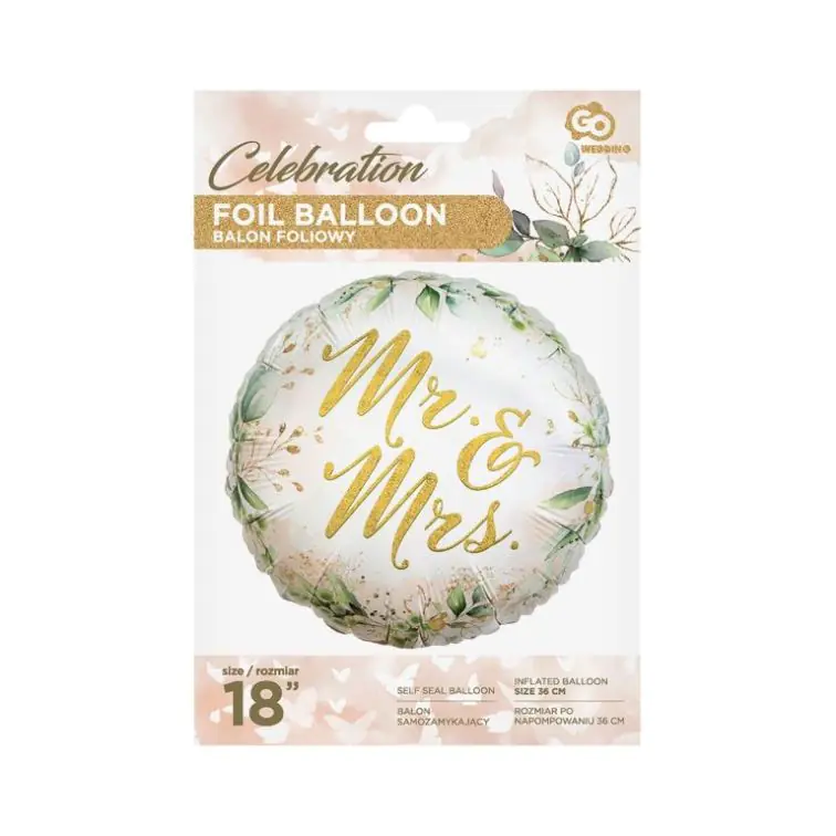 Фольгированный шар Mr and Mrs, FG-OMAM