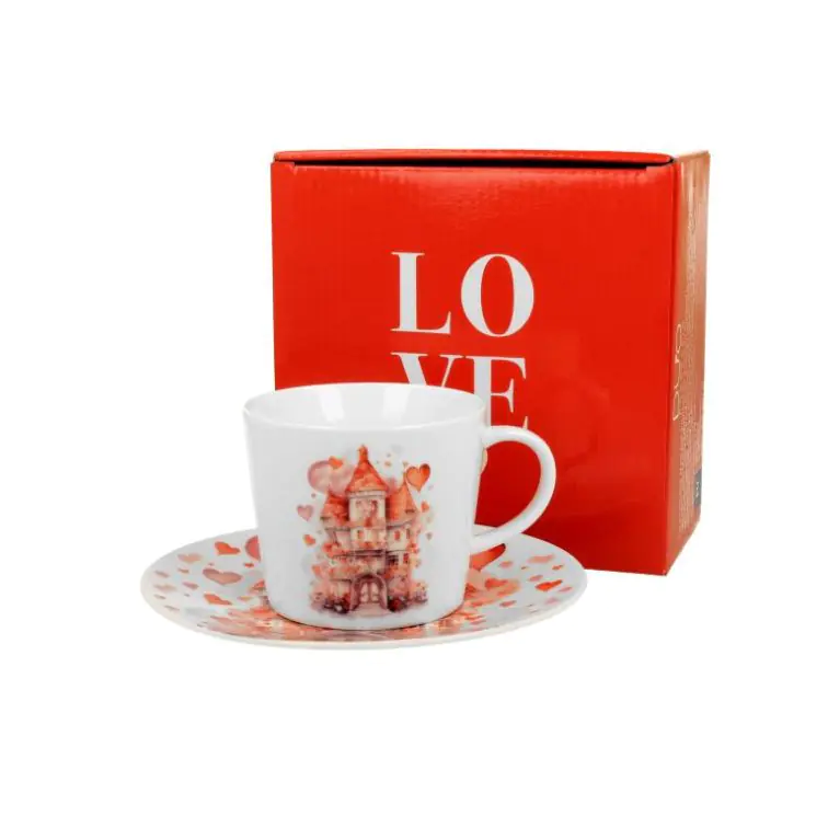 Mug with saucer, PALACE