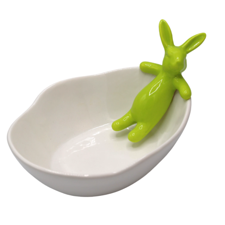Decorative tray with bunny, 90405