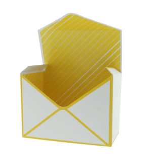 Gift box envelope, yellow, G18cm, P9.5cm, H13cm, M40354