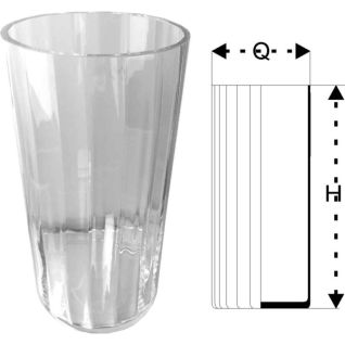 Glass vase, 886H OP