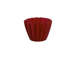 Пластмассовый цветочный горшок Адонис бордовый, W810420014