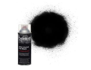 OASIS Ūdens bāzes aerosola krāsa BLACK, 400ml, 30-06019