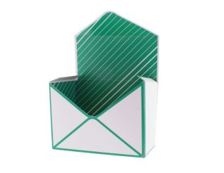 Gift box envelope, green, G18cm, P9.5cm, H13cm, M40352