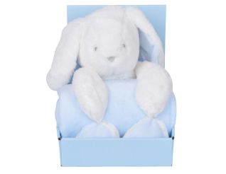 Plaid with bunny, blue, 9242