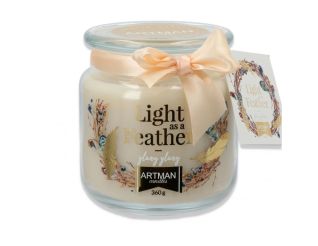 Scented candle in glass, BEZOWY