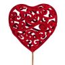 Sirds Heartoque uz 12cm kociņa, sarkana, D6cm, 93135057