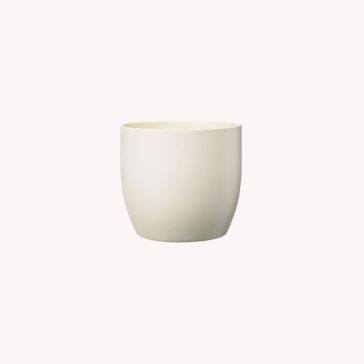 Keramikas puķu pods Basel krēmkrāsas, glancēts, p14cm, 59336