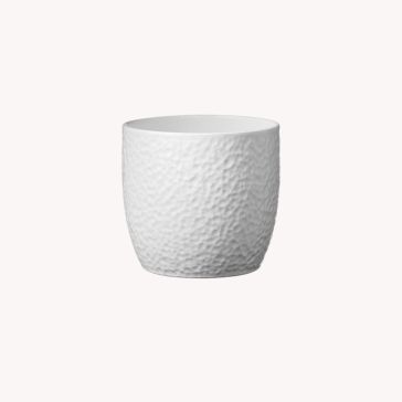Ceramic flower pot Boston white, matt, p14cm, 59301