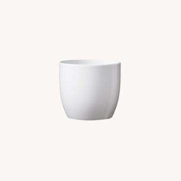 Ceramic flower pot Basel white, glossy, 59548