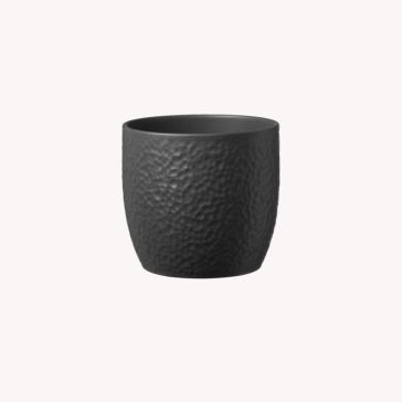 Ceramic flower pot Boston dark gray, matt, 59343