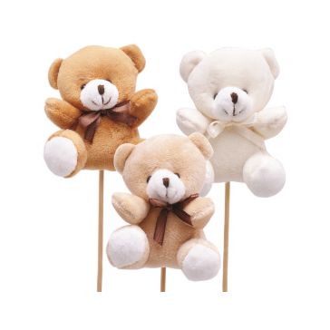 Plush bear on a 50cm stick, L10cm, W8cm, K40500