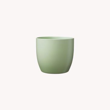 Ceramic flower pot Basel light green, matte, p24cm, 59889