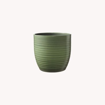Keramikas puķu pods "Bergamo" 14cm zaļš, p14cm, 59456