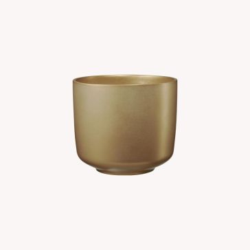 Keramikas puķu pods Bari pērļu, zelta, p16cm, 62791