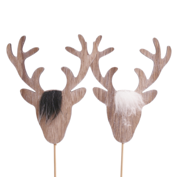 Reindeer Sven 12 cm on 50cm stick, K30585
