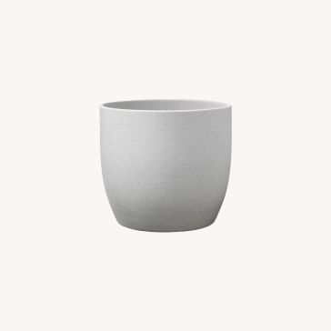 Ceramic flower pot Basel 27cm light gray, 61983