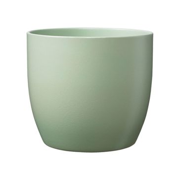 Ceramic flower pot Basel light green, matte , 65594