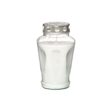 Candle in glass dish 70h, 640950