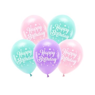 Эко воздушные шары Happy Birthday, ECO26P-201-081-5