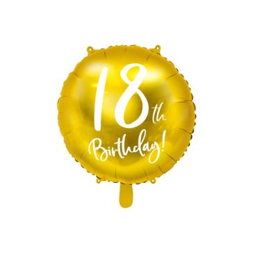 Фольгированный шар Happy Birthday 18th, FB24M-18-019