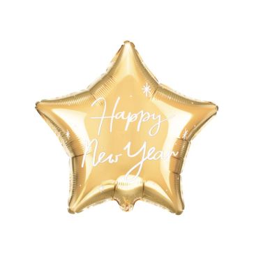 Фольгированный шар Звезда Happy New Year, FB148