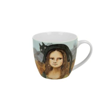 Кружка, MONA LISA WITH CAT
