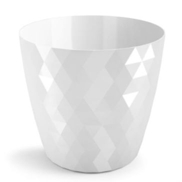 Plastic flower pot Cristal, CRISTAL16WH