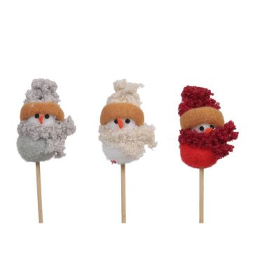 Snowman 6cm on stick, 286472