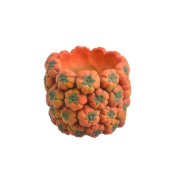 Concrete flower pot with pumpkins, 330CAN987023