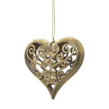 Ёлочное украшение - Сердце, 9CAN9713_GLD