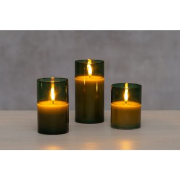 LED cвеча в стеклянной баночке, 648233