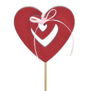Heart 8 cm on a 50cm stick, K41590