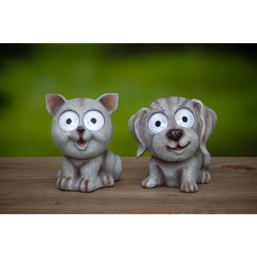 Dārza dekors suns ar saules lampu, 645779