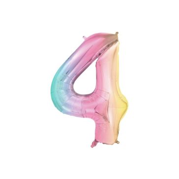 Folija balons Cipars "4", FB1M-4-000P