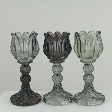 Glass candle holder,, 320559