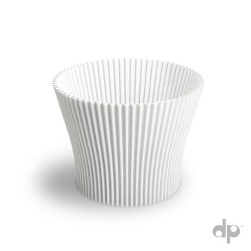 Plastic flower pot Lotos, LOTOS19WH