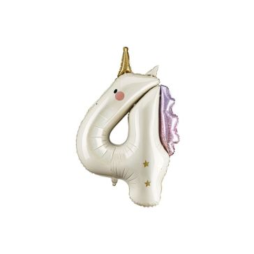 Foil balloon "4" Unicorn, FB359-4