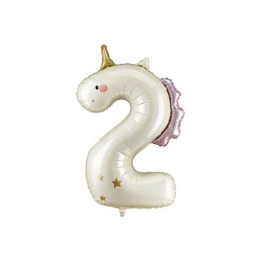 Foil balloon "2" Unicorn, FB359-2