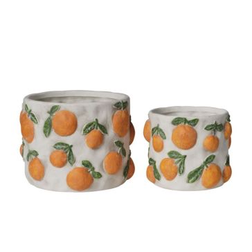 Decorative flower pot Orange, 1HRR19