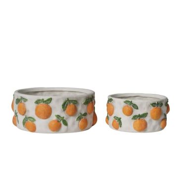 Decorative flower pot Orange, 1HRR21